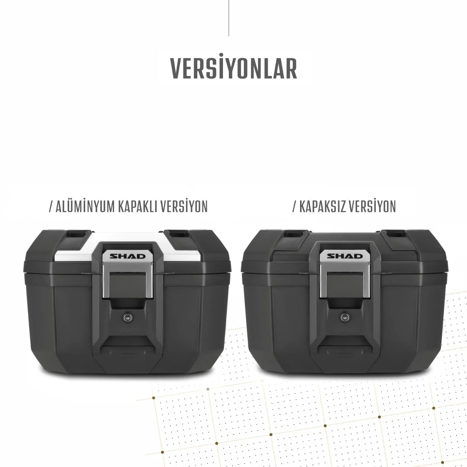 SHAD TR-41 TERRA ALİMİNYUM SİYAH ARKA ÇANTA ( TOPCASE )